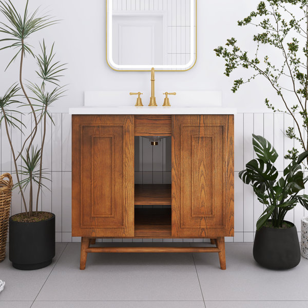 Staykiwi 36'' Free Standing Single Bathroom Vanity with Engineered